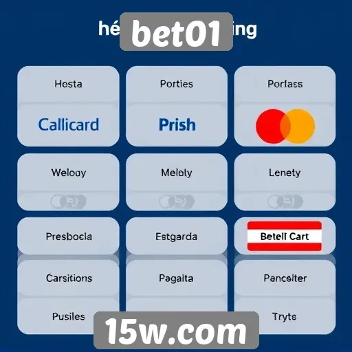 Métodos de pagamento disponíveis no bet01