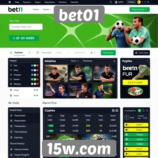 Interface do usuário no site de apostas bet01